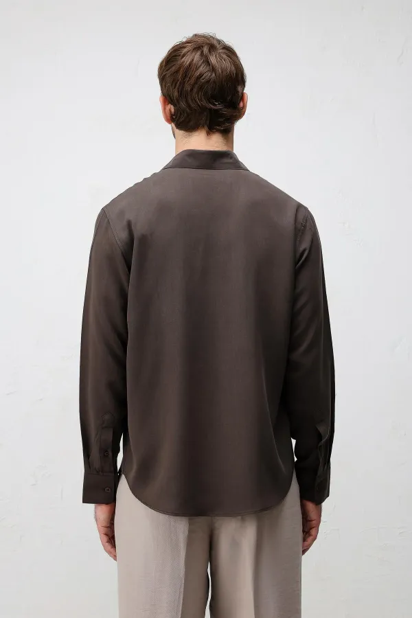 Antioch Light Brown Technical Regular Fit Men's Shirt