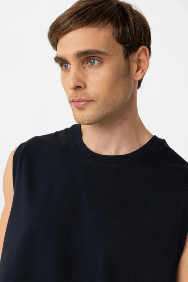 Antioch Lacivert Relaxed Fit Erkek Kolsuz T-Shirt Antioch Lacivert Relaxed Fit Erkek Kolsuz T-Shirt