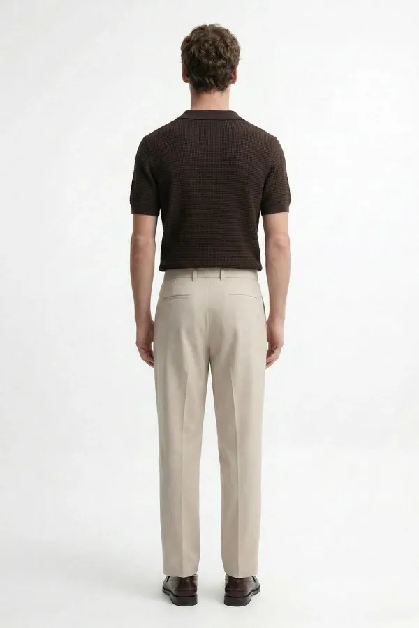 Antioch Kahve Dokulu Polo Yaka Erkek T-Shirt