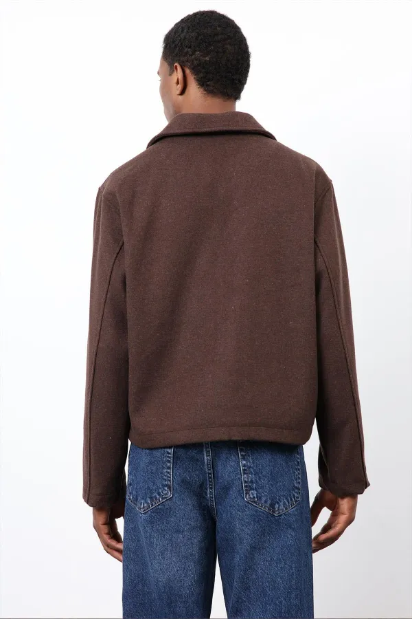 Antioch Kahve Regular Fit Dokulu Erkek Mont