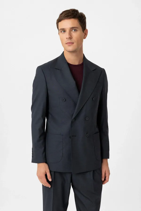 Costume homme Antioch bleu marine croisé coupe italienne