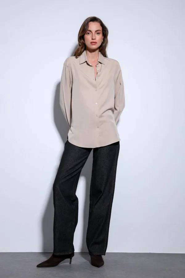 Antioch Bej Premium Kadın Gömlek
