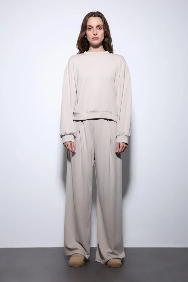 Antioch Taş Geniş Paça Relaxed Kadın Takım