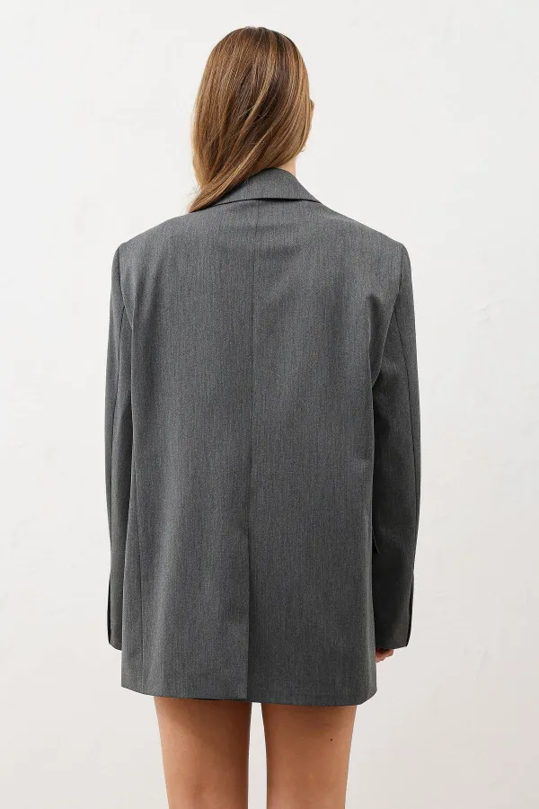 Antioch Grey Double-Breasted Women's Blazer