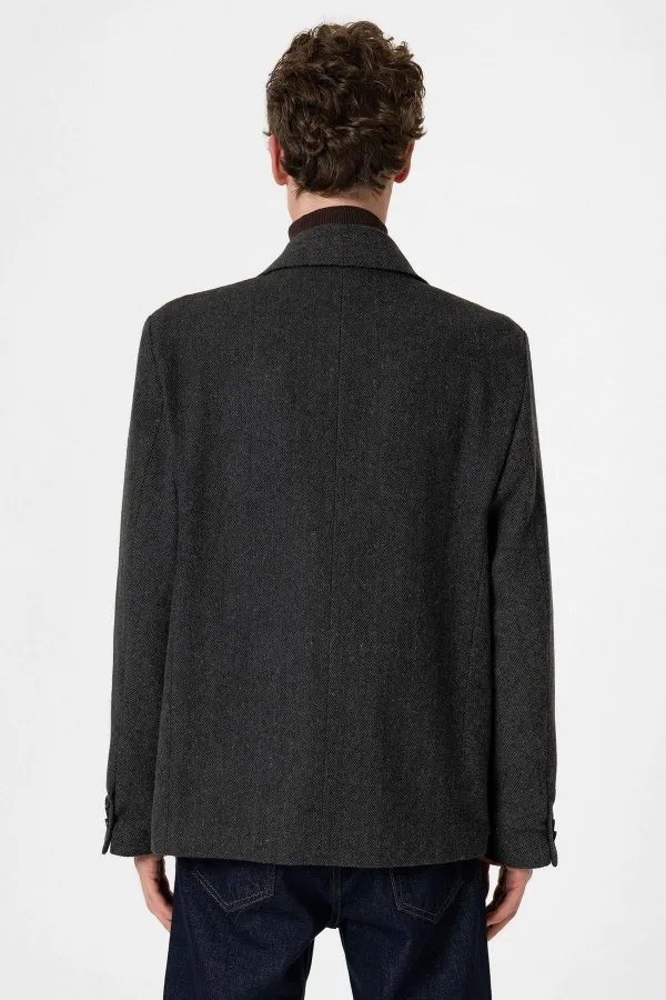 Blazer oversize pour homme Antioch anthracite à chevrons