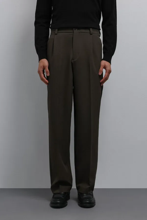 Antioch Haki Relax Fit Baggy Pilili Erkek Pantolon