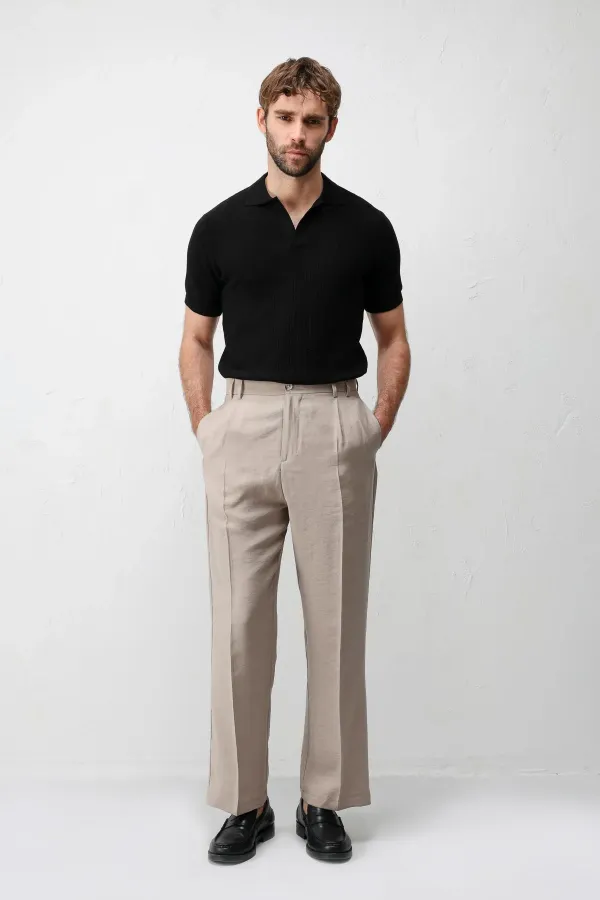 T-shirt en maille texturée premium Antioch Black pour homme