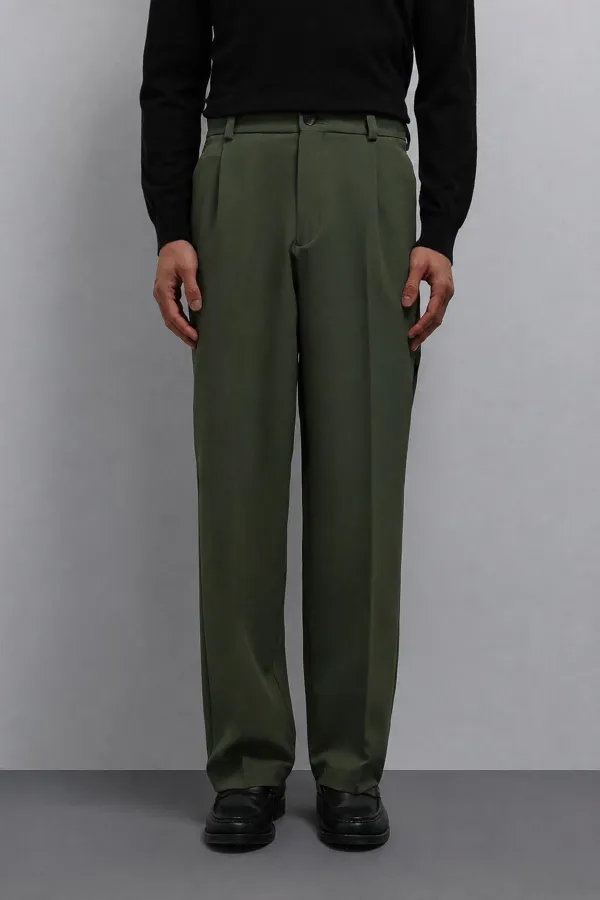 Antioch Açık Haki Relax Fit Baggy Pilili Erkek Pantolon Antioch Açık Haki Relax Fit Baggy Pilili Erkek Pantolon
