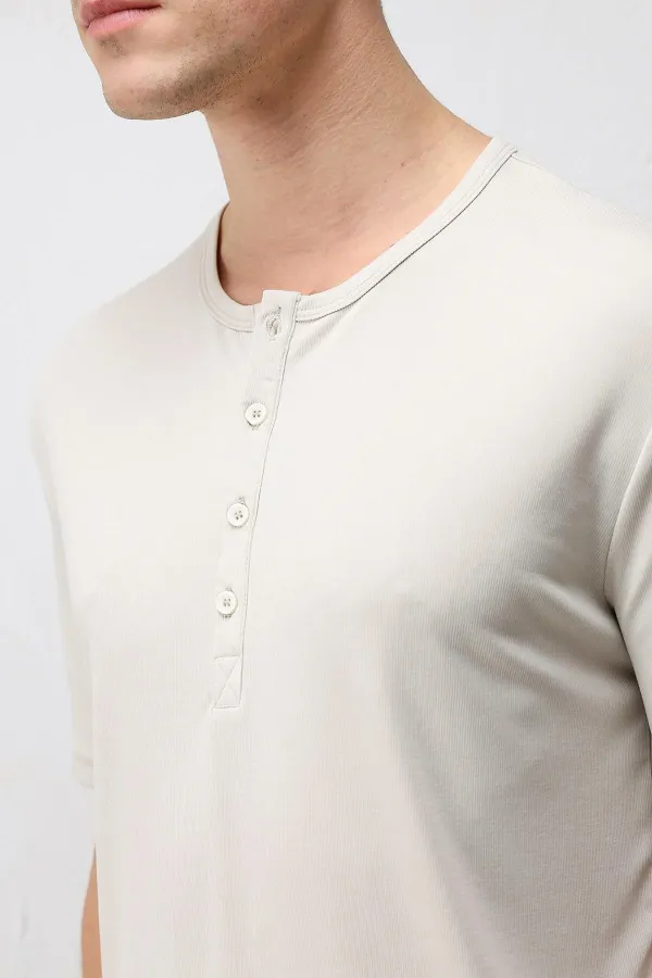 Antioch Stone Button Collar Men's T-Shirt