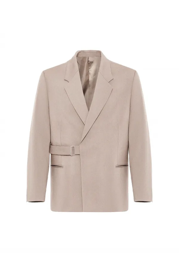 Antioch Taş Kuşaklı Relax Fit Erkek Blazer Ceket