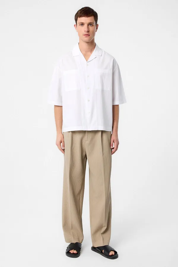 Antioch White Relax Fit Short Men's Shirt