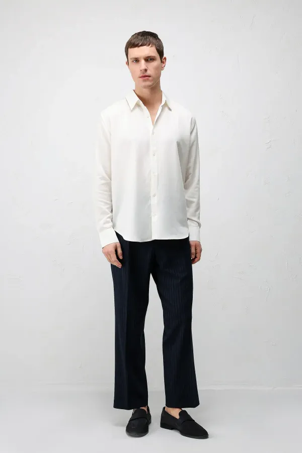 Antioch Ekru Teknik Regular Fit Erkek Gömlek