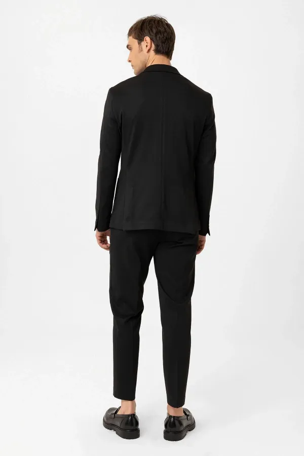 Costume Antioch noir coupe slim confortable pour homme