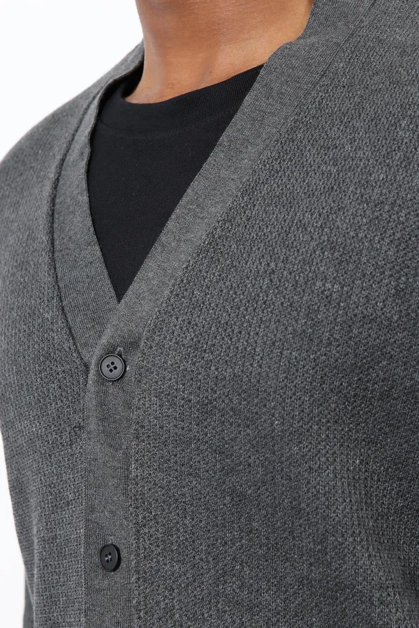 Antioch Anthracite Basic Men's Cardigan