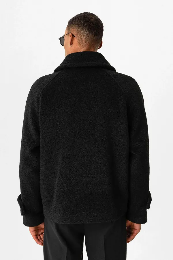 Veste courte à double boutonnage Antioch noire pour homme