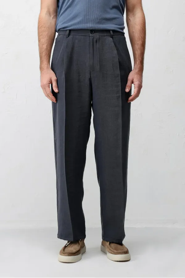 Antioch Lacivert Lyocell Karışımlı Erkek Pantolon