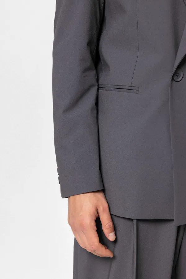 Antioch Anthracite Single Button Double-Breasted Men's Blazer Jacket