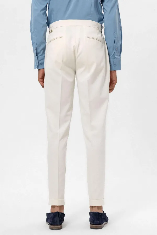 Antioch Ekru Yüksek Bel Regular Fit Erkek Pantolon