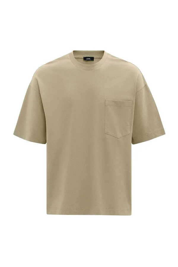 Antioch Khaki Relaxed Basic Men's T-Shirt