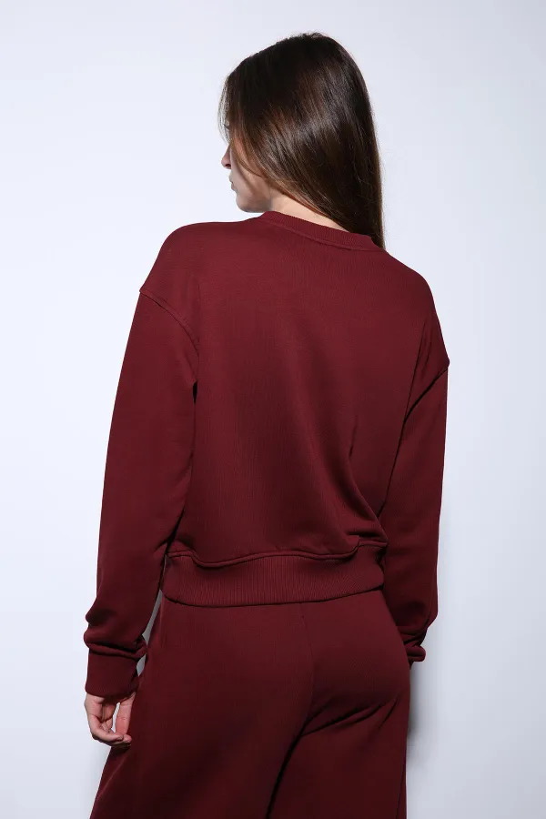 Sweat-shirt basique Antioch Burgundy pour femme