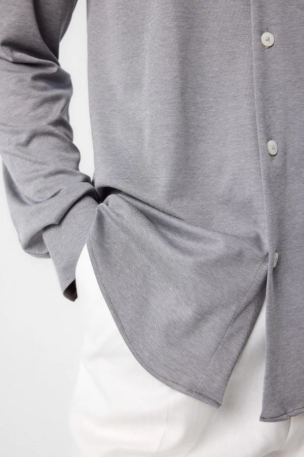 Antioch Gri Slim Fit Erkek Gömlek