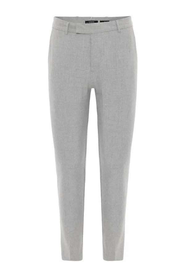 Antioch Grey Classic High-Waisted Men's Trousers