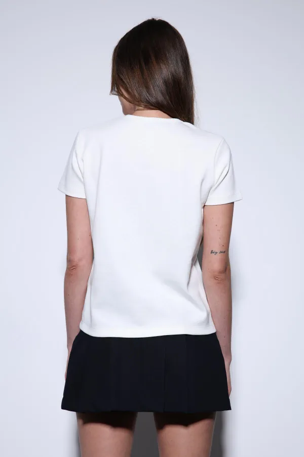 Antioch Ekru Basic Kadın T-Shirt