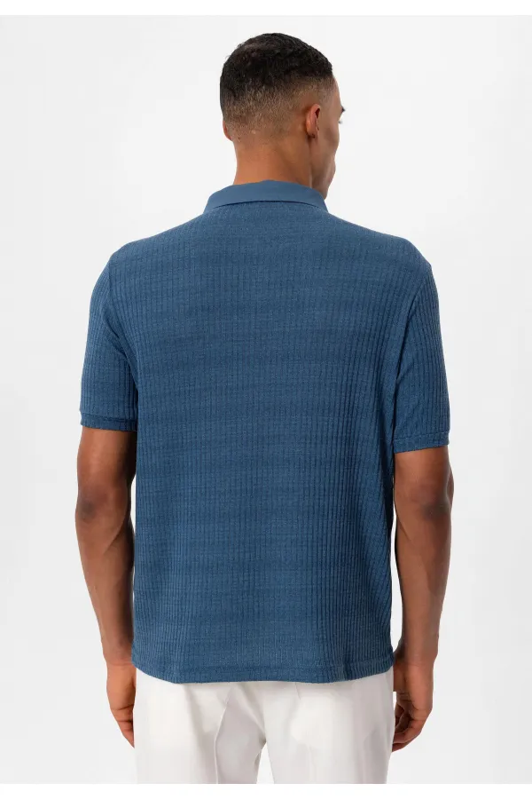 Antioch İndigo Slim Fit Polo Yaka Erkek T-Shirt