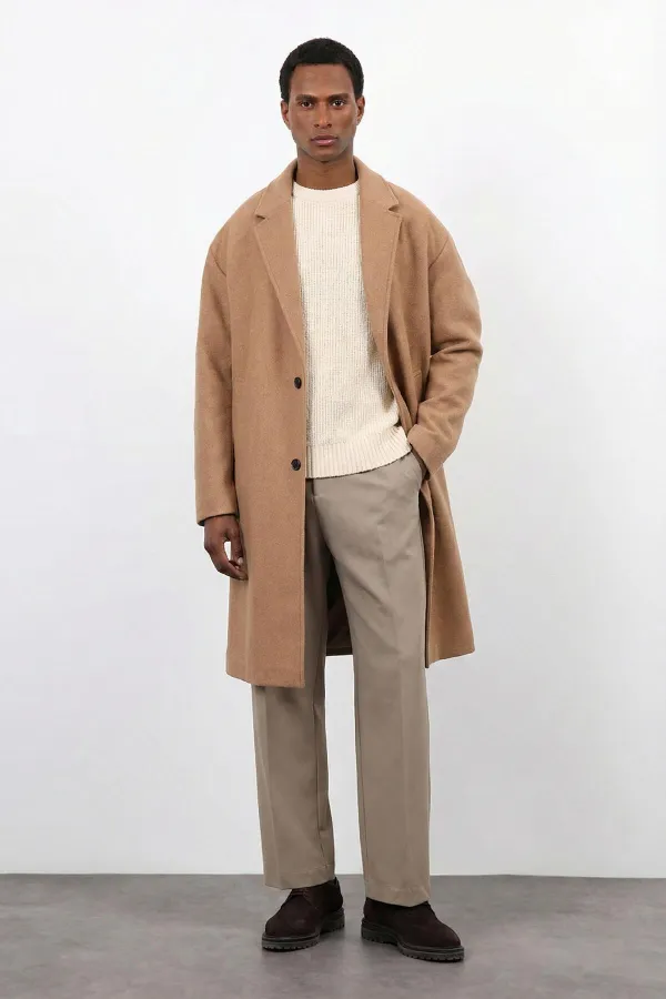 Antioch Camel Relax Fit Erkek Kaban