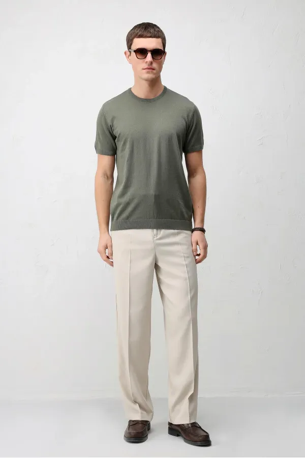 Antioch Haki Comfort Slim Triko T-Shirt