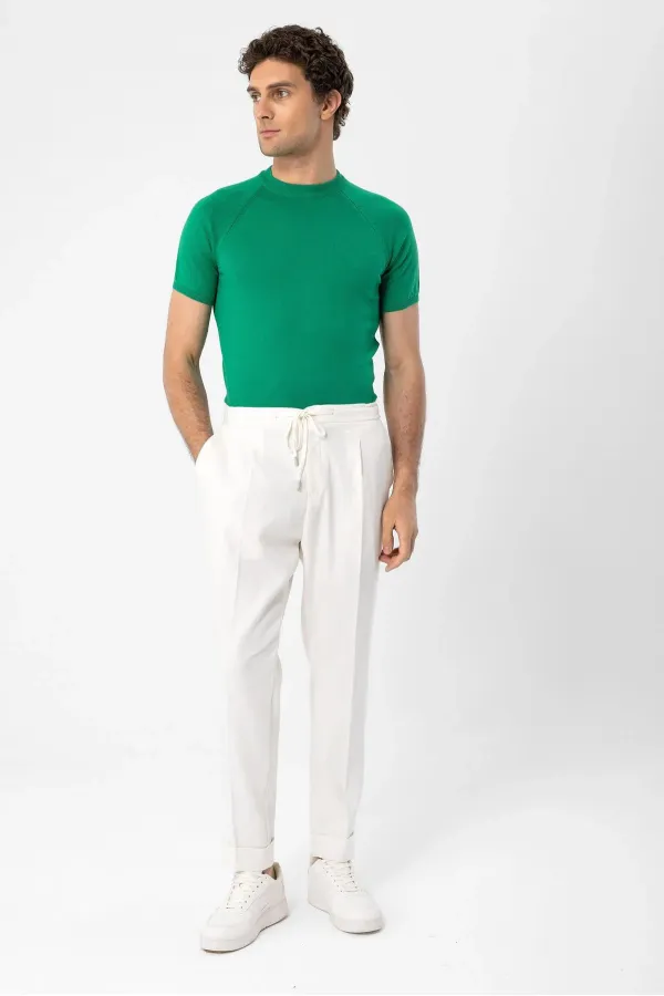 Antioch Yeşil Bisiklet Yaka Triko T-Shirt