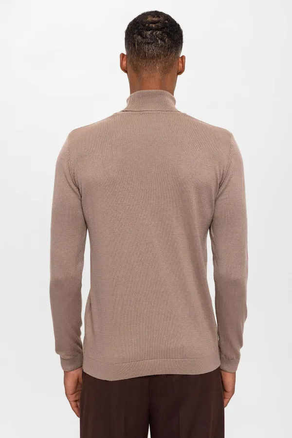 Pull à col roulé long en vison Antioch pour homme