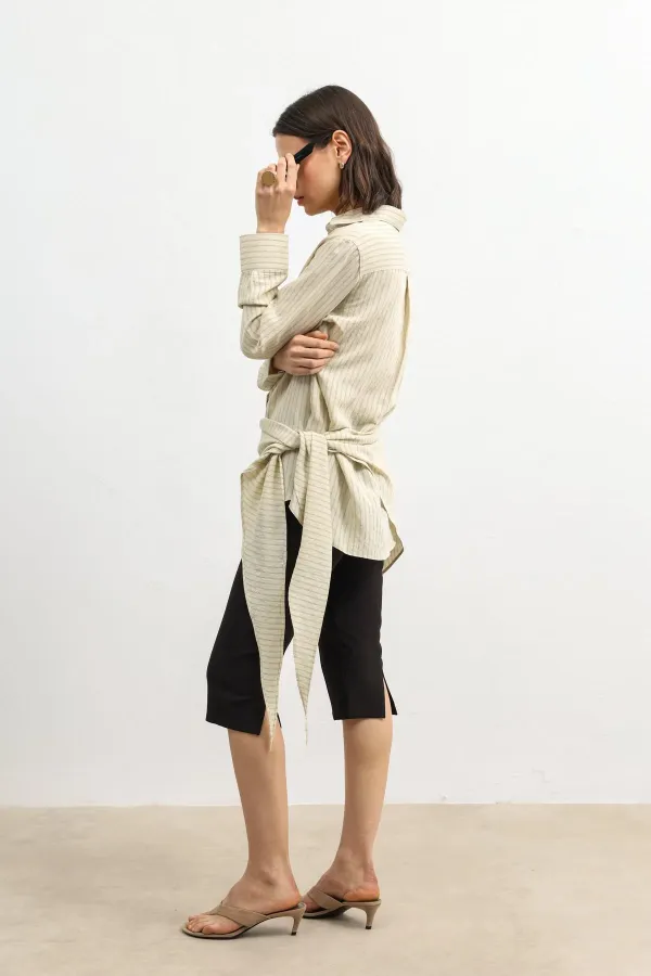 Antioch Bej Mendil Detaylı Kadın Gömlek