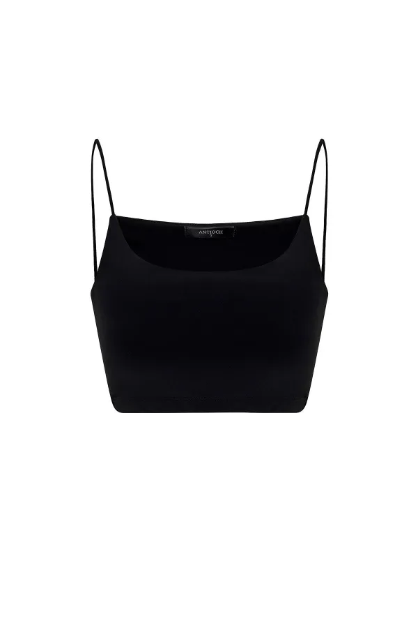 Antioch Black Basic Women's Strappy Top