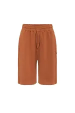 Basic Oversize Şort Takım Camel