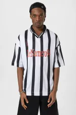 T-shirt oversize imprimé en jersey blanc