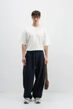 Balloon Fit Pantolon Lacivert