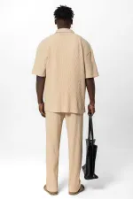 Basic Oversize Ottoman Takım Bej