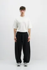 Balloon Fit Pantolon Siyah