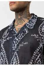 Patterned Corduroy Oversize Shirt Pattern-11