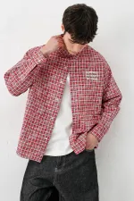 Uzun Kollu Kareli Gömlek Kırmızı