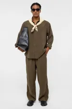 Baggy Fit Modal Kumaş Pantolon Haki