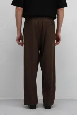 Baggy Fit Kumaş Pantolon Kahve