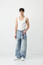 Super Baggy Fit Jean Buz Mavi
