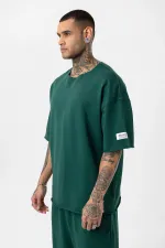 Etiket Detaylı Oversize Eşofman Takım Nefti Etiket Detaylı Oversize Eşofman Takım Nefti