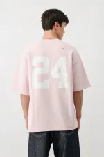 T-shirt oversize imprimé rose