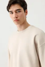 Kısa Kollu Boxy Fit Tişört Taş