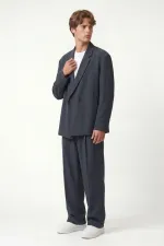 Oversize Lyocell Karışımlı Takım Lacivert Oversize Lyocell Karışımlı Takım Lacivert
