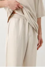 Baggy Fit Yıkamalı Eşofman Alt Taş