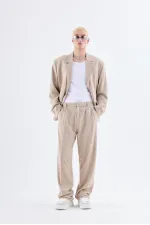 Costume classique oversize beige